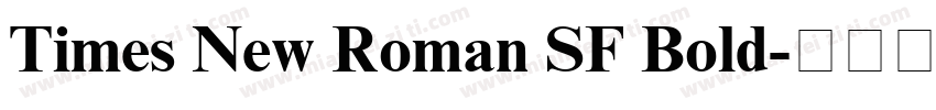 Times New Roman SF Bold字体转换